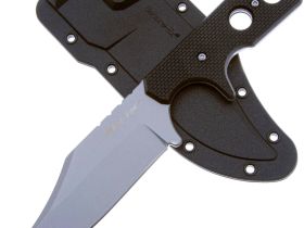 Нож с фиксированным клинком Cold Steel Mini Tac Bowie, сталь 8Cr13MoV, рукоять G10, черный