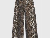 Широкие джинсы с принтом для девочек, Мультицвет