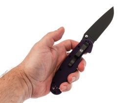 Складной нож Steelclaw Крыса Black сталь AUS-8, рукоять фиолетовый G10