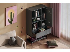 Стеллаж Изи 90x152 Графитовый