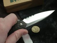 Складной нож CRKT Ripple Grey Combo, сталь Acuto 440, рукоять нержавеющая сталь 420J2