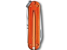 Нож перочинный Victorinox Classic SD Colors, Fire Opal, оранжевый полупрозрачный, 7 функций, 58мм