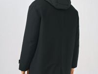 Утеплённая длинная куртка с подкладкой, Черный