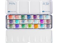 Набор акварели "Белые ночи" 21 цв Грануляция, в металлическом пенале