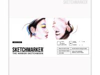 Скетчбук SKETCHMARKER "THE MIRROR" 163х163 мм 50 л 220 г, твердая обложка белая