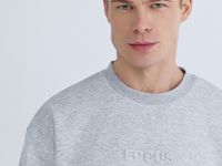 Свитшот с объёмным принтом, Серый