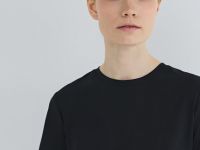 Футболка с драпировкой, Черный