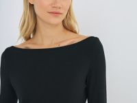 Лонгслив из вискозы, Черный