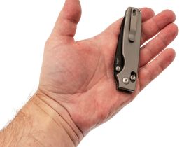 Складной нож Kizer Original 2 Sheepsfoot, сталь S45VN, рукоять титан, серый