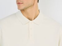 Джемпер с воротником-поло, Белый