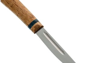 Походный нож Северный средний, сталь 65Х13, карельская береза с цветной вставкой