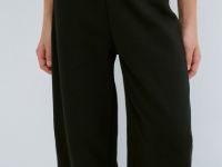 Широкие трикотажные брюки для девочек, Черный
