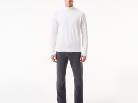 Мужской свитер Lacoste стандартного кроя из смеси шерсти и хлопка