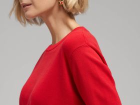 Джемпер полуприлегающего кроя из хлопка