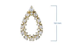 Подвеска из желтого золота с бриллиантами э0301пд09182100