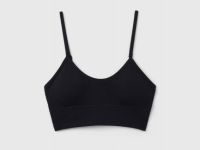 Базовый топ с вкладышами, Черный