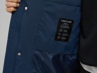 Утепленное пальто с воротником-стойкой