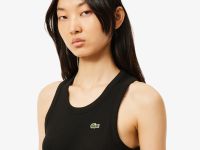 Женская облегающая хлопковая майка Lacoste