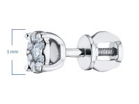 Пусеты из белого золота с бриллиантами э4701пс10153800