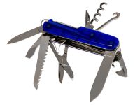 Нож перочинный Victorinox Huntsman, сталь X55CrMo14, рукоять Cellidor®, синий, 15 функций, 91мм