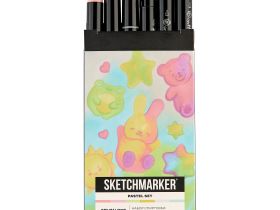 Набор маркеров Sketchmarker "Brush Pro Pastel Set" 6 цветов в картонной упаковке
