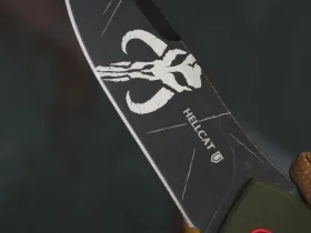 Складной нож Mr.Blade Hellcat Mini Mandalorian blackwash, сталь VG-10, рукоять Olive G10
