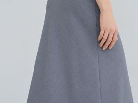 Юбка миди А-силуэта, Серый