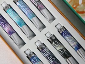 Набор акрила Super Vision с грануляцией "Acrylic layered" №1 8 цв*8 мл туба в картонной коробке