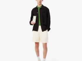 Мужские льняные шорты Lacoste