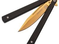 Нож-бабочка (балисонг) Кавалер, сталь 420, рукоять черный металл