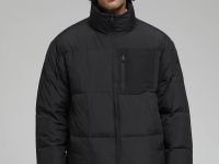 Стеганый пуховик с натуральным пухом