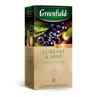 Чай черный в пакетиках Greenfield смородина и мята, 25 шт.