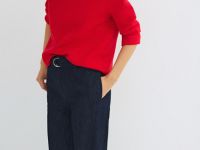 Джемпер плотной вязки, Красный