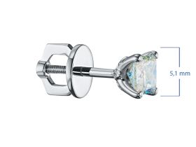 Пусеты из белого золота с бриллиантами э4701пс05241151