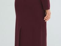 Вязаная юбка миди, Фиолетовый