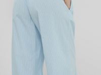 Прямые брюки из хлопка, Голубой