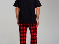 Комплект для мужчин: фуфайка (футболка) трикотажная, брюки текстильные