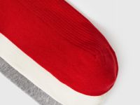 Высокие носки в рубчик, 3 пары, Красный