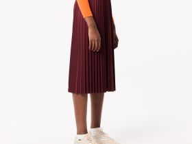Женская плиссированная юбка Lacoste