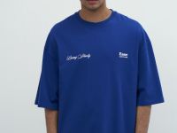 Объёмная футболка из хлопка, Синий