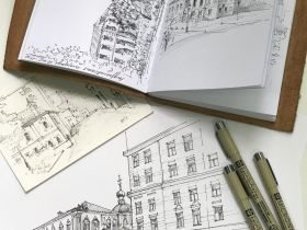 Набор капиллярных ручек Sakura "PIGMA MICRON" 3 шт (0,35мм 0,45мм + Ручка Pigma Graphic 1 мм)