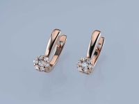 Серьги из красного золота с бриллиантами э0201сг04152800