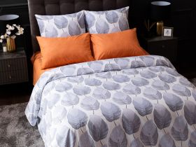 Постельное белье Modico Blue Orange/Модико (синие листья)