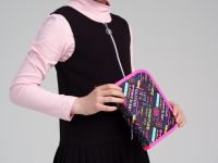 Пенал текстильный с наполнением для девочек