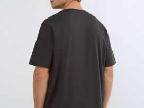 Футболка с текстовым принтом, Серый