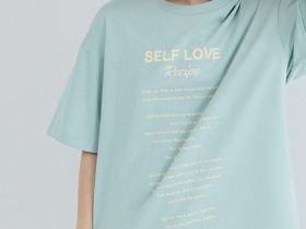 Футболка оверсайз с принтом, Зеленый