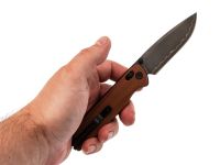 Складной нож SRM Terrier 258L-MN2, сталь 140Cr, рукоять коричневая микарта