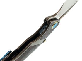 Нож складной RK1902 Rikeknife, сталь M390, рукоять титан/карбон, красный