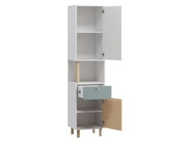 Стеллаж Дикинс 45x190 Береза/Серо-зеленый