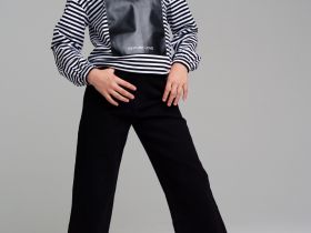 Фуфайка трикотажная для девочек (футболка с длинными рукавами)